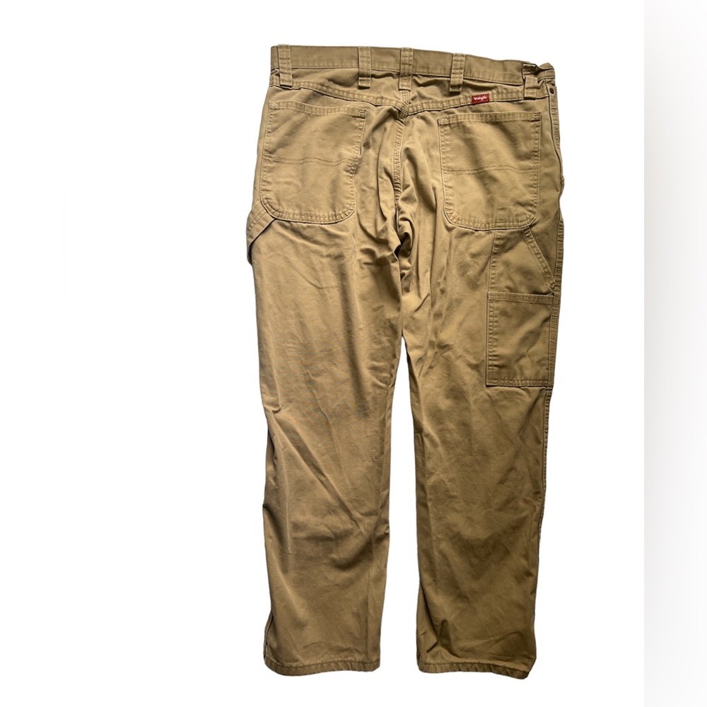 Mens Wrangler carpenter pants size 34X30 color tan